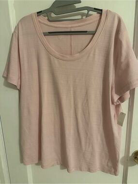 Talbots Light Pink Short-Sleeve Scoop Neck Tee
